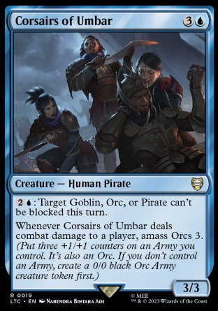 (019) Magic The Gathering Commander: The Lord of the Rings: Tales of Middle-earth Single: Corsairs of Umbar Rare