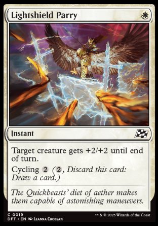 (019) Magic The Gathering Aetherdrift Single: Lightshield Parry Holo Common