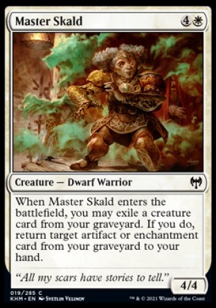 (019/285) Magic The Gathering Kaldheim Single: Master Skald Holo Common