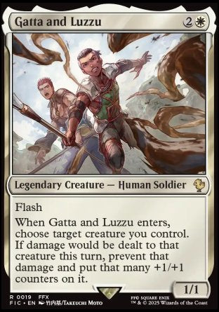 (019) Magic The Gathering Commander: Magic: The Gathering - FINAL FANTASY: Collector's Edition Single: Gatta and Luzzu Holo Rare