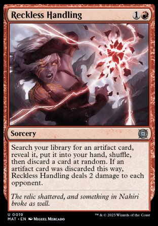 (019) Magic The Gathering March of the Machine: The Aftermath Single: Reckless Handling Holo Uncommon