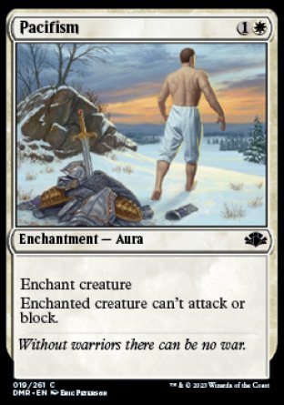(019) Magic The Gathering Dominaria Remastered Single: Pacifism Holo Common