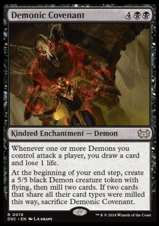 (019) Magic The Gathering Commander: Duskmourn: House of Horror Single: Demonic Covenant Rare