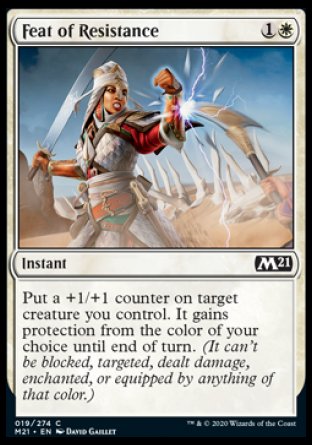 (019) Magic The Gathering Core 2021 Single: Feat of Resistance Holo Common