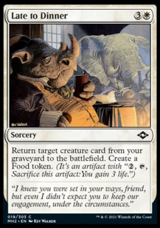(019) Magic The Gathering Modern Horizons 2 Single: Late to Dinner Holo Common