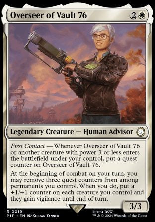 (019) Magic The Gathering Universes Beyond: Fallout Single: Overseer of Vault 76 Rare