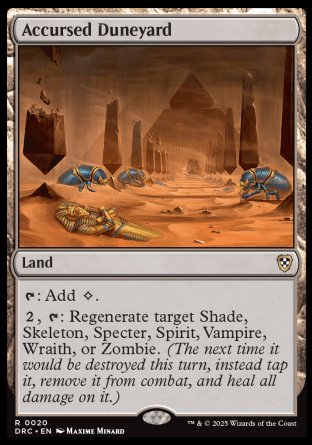 (020) Magic The Gathering Commander: Aetherdrift Single: Accursed Duneyard Rare