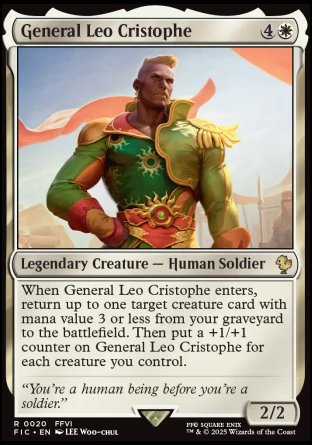 (020) Magic The Gathering Commander: Magic: The Gathering - FINAL FANTASY: Collector's Edition Single: General Leo Cristophe Holo Rare