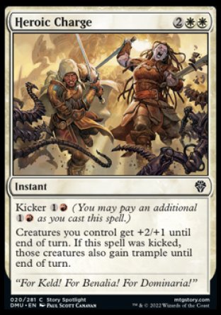 (020) Magic The Gathering Dominaria United Single: Heroic Charge Holo Common