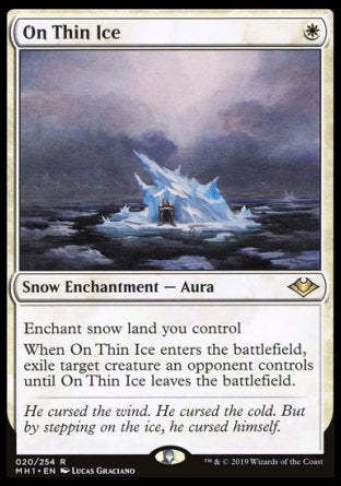 (020/254) Magic The Gathering Modern Horizons Single: On Thin Ice Rare