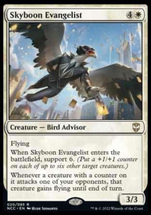 (020) Magic The Gathering Commander: Streets of New Capenna Single: Skyboon Evangelist Holo Rare