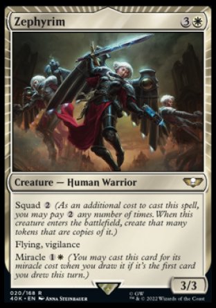 (020) Magic The Gathering Universes Beyond: Warhammer 40000 Single: Zephyrim Holo Rare