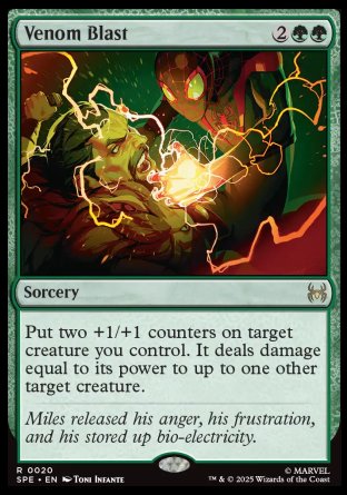 (020) Magic The Gathering Magic: The Gathering | Marvel's Spider-Man: Eternal Single: Venom Blast Holo Rare