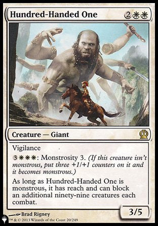 (020) Magic The Gathering The List Single: Hundred-Handed One Rare