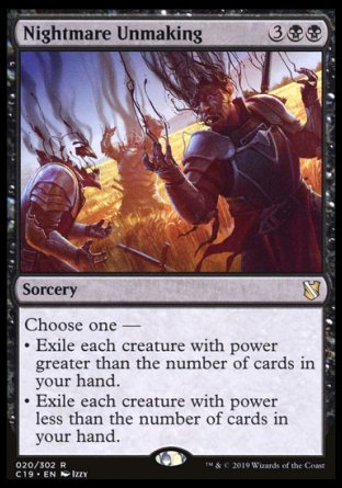(020) Magic The Gathering Commander 2019 Single: Nightmare Unmaking Holo Rare