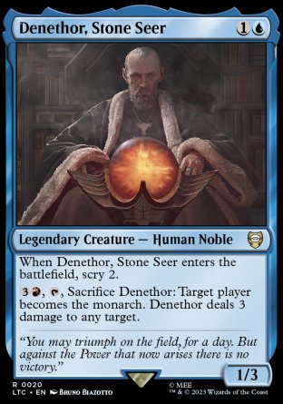 (020) Magic The Gathering Commander: The Lord of the Rings: Tales of Middle-earth Single: Denethor, Stone Seer Rare