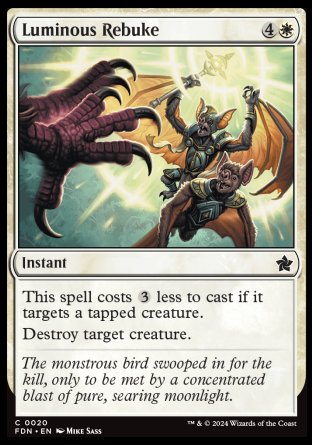 (020) Magic The Gathering Magic: The Gathering Foundations Single: Luminous Rebuke Holo Common