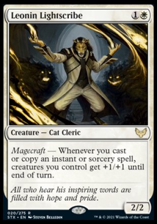 (020) Magic The Gathering Strixhaven: School of Mages Single: Leonin Lightscribe Holo Rare