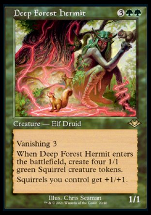 (020) Magic The Gathering Modern Horizons: Retro Frame Cards Single: Deep Forest Hermit (V.2) Holo Rare
