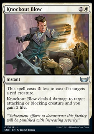 (020) Magic The Gathering Streets of New Capenna Single: Knockout Blow Holo Uncommon