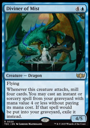 (020) Magic The Gathering Commander: Tarkir: Dragonstorm Single: Diviner of Mist Rare