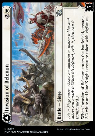 (020) Magic The Gathering March of the Machine Single: Invasion of Belenon // Belenon War Anthem Uncommon