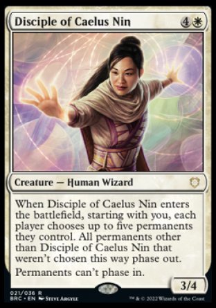 (021) Magic The Gathering Commander: The Brothers' War: Extras Single: Disciple of Caelus Nin (V.1) Rare