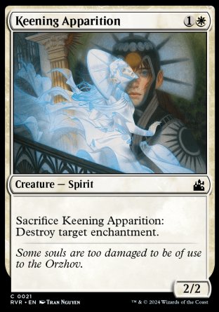 (021) Magic The Gathering Ravnica Remastered Single: Keening Apparition Common