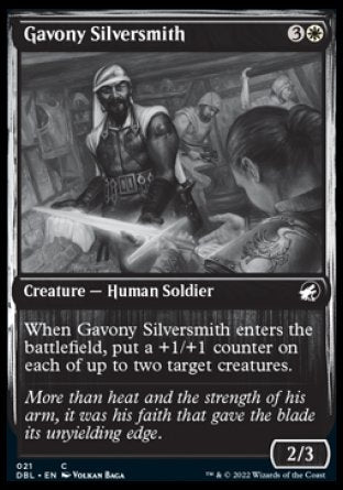 (021) Magic The Gathering Innistrad: Double Feature Single: Gavony Silversmith Holo Common