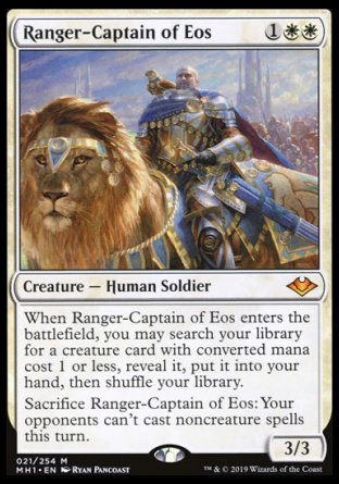 (021/254) Magic The Gathering Modern Horizons Single: Ranger-Captain of Eos Holo Mythic