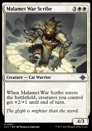 (021) Magic The Gathering The Lost Caverns of Ixalan Single: Malamet War Scribe Uncommon