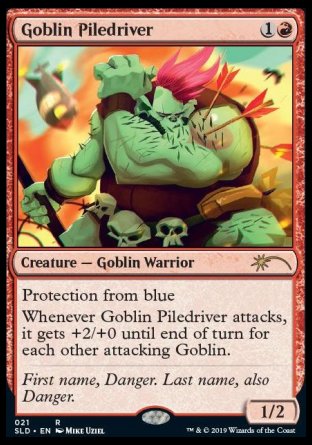 (021) Magic The Gathering Secret Lair Drop Series Single: Goblin Piledriver Rare