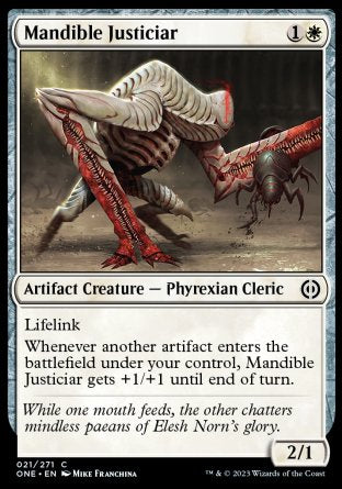 (021) Magic The Gathering Phyrexia: All Will Be One Single: Mandible Justiciar Common
