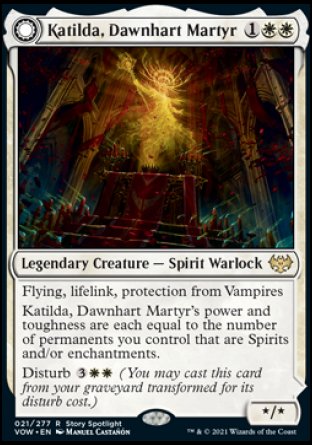 (021) Magic The Gathering Innistrad: Crimson Vow Single: Katilda, Dawnhart Martyr // Katilda's Rising Dawn Rare