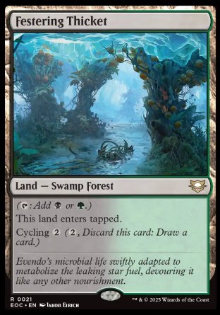 (021) Magic The Gathering Commander: Edge of Eternities Single: Festering Thicket Rare