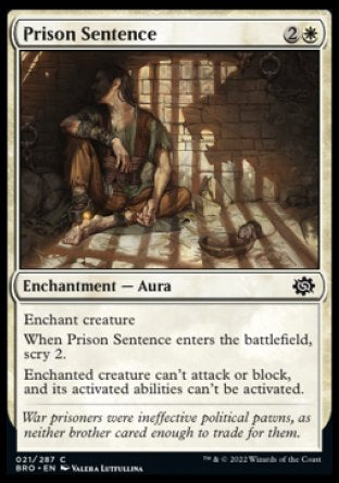 (021) Magic The Gathering The Brothers' War Single: Prison Sentence Holo Common