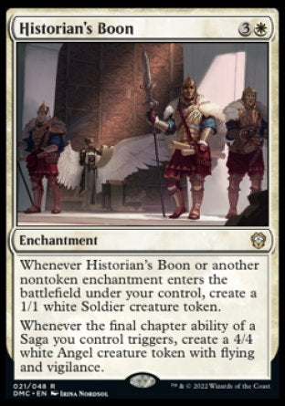 (021) Magic The Gathering Commander: Dominaria United Single: Historian's Boon Holo Rare