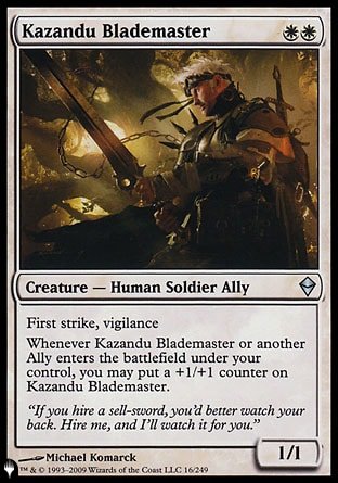 (016) Magic The Gathering The List Single: Kazandu Blademaster Uncommon
