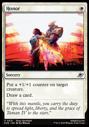 (021) Magic The Gathering Edge of Eternities Single: Honor Holo Uncommon