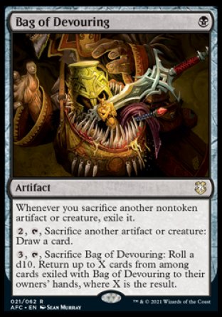 (021) Magic The Gathering Commander: Adventures in the Forgotten Realms Single: Bag of Devouring Rare