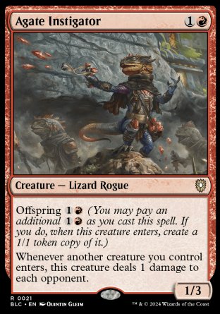 (021) Magic The Gathering Commander: Bloomburrow Single: Agate Instigator Rare