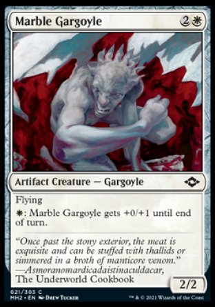 (021) Magic The Gathering Modern Horizons 2 Single: Marble Gargoyle Holo Common