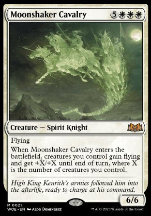 (021) Magic The Gathering Wilds of Eldraine Single: Moonshaker Cavalry Holo Mythic