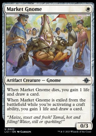 (022) Magic The Gathering The Lost Caverns of Ixalan Single: Market Gnome Holo Uncommon