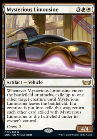 (022) Magic The Gathering Streets of New Capenna Single: Mysterious Limousine Holo Rare