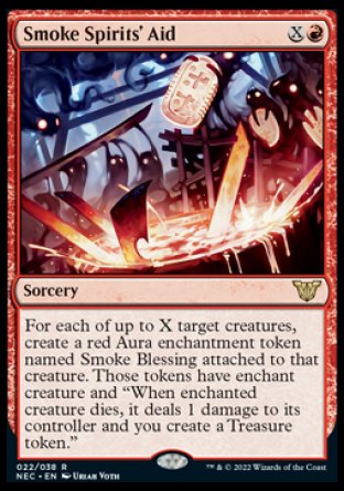 (022) Magic The Gathering Commander: Kamigawa: Neon Dynasty Single: Smoke Spirits' Aid (V.1) Rare