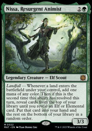 (022) Magic The Gathering March of the Machine: The Aftermath Single: Nissa, Resurgent Animist Holo Mythic