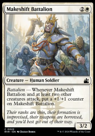 (022) Magic The Gathering Ravnica Remastered Single: Makeshift Battalion Common