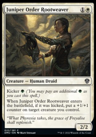 (022) Magic The Gathering Dominaria United Single: Juniper Order Rootweaver Common