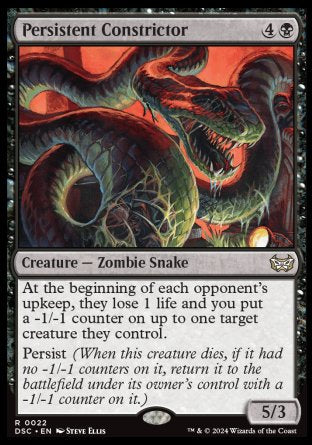 (022) Magic The Gathering Commander: Duskmourn: House of Horror Single: Persistent Constrictor Rare